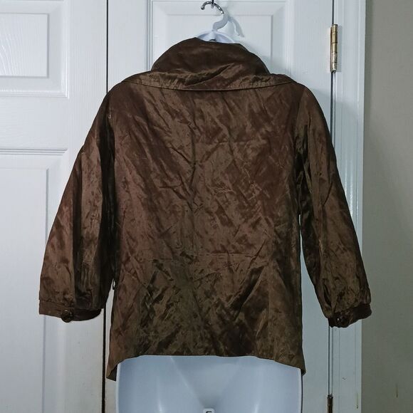 Twelve Couture Rive Gauche 2007 Bronze button front lightweight jacket Sz M - Picture 4 of 8